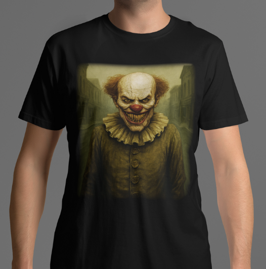 Antique Style Clown Tee – Street Haunt Edition