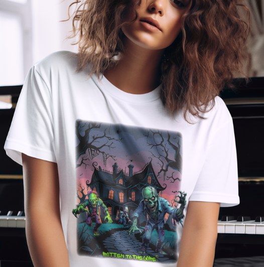 Rotten to the Core Zombie Tee – Haunted Path Edition