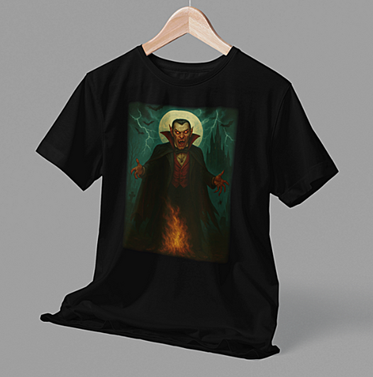 Gothtan Tee – Fang & Flame Edition