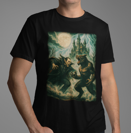 Vampire vs. Werewolf Feud T-Shirt