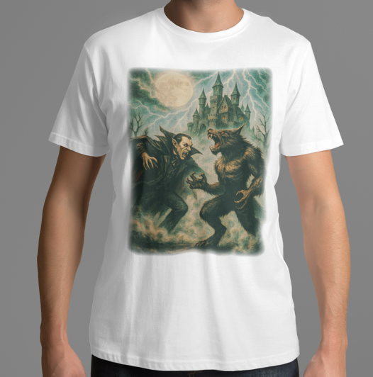 Vampire vs. Werewolf Feud T-Shirt