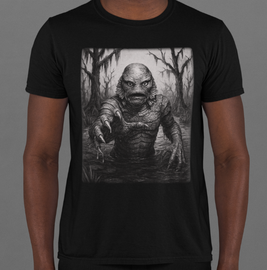It Waits Below-Swamp Creature T-Shirt