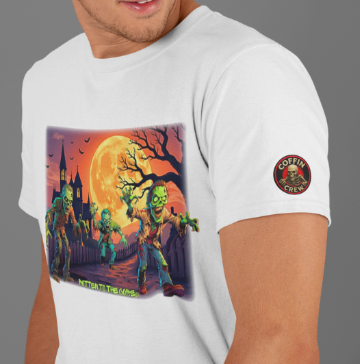 Rotten to the Core Zombie Tee – Moon March Edition