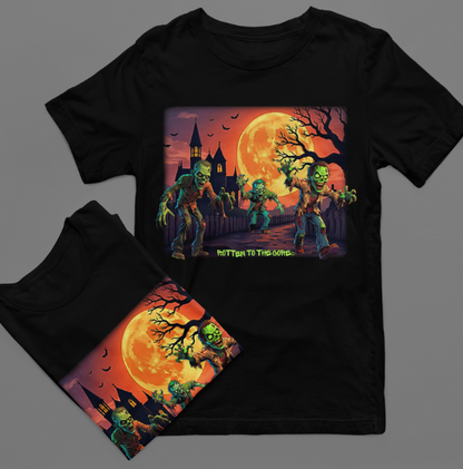 Rotten to the Core Zombie Tee – Moon March Edition