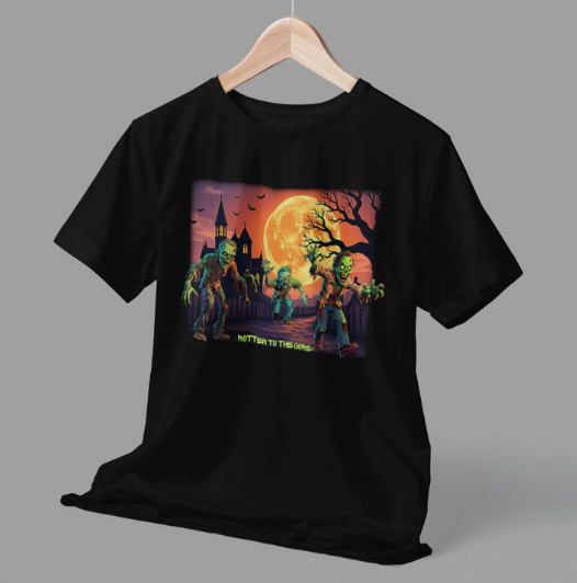 Rotten to the Core Zombie Tee – Moon March Edition