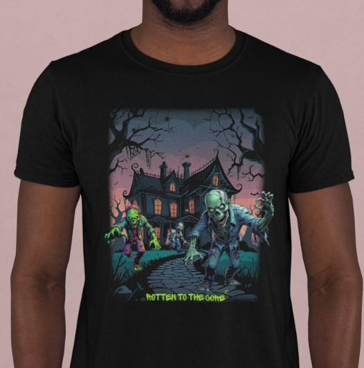 Rotten to the Core Zombie Tee – Haunted Path Edition