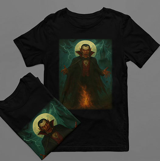 Gothtan Tee – Fang & Flame Edition